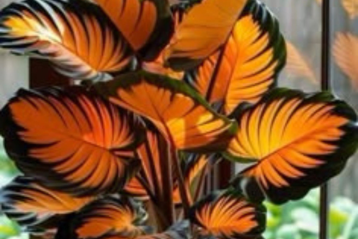 Sunburst Calathea Seeds – 25 Tropical Houseplant Seeds, USA Grown